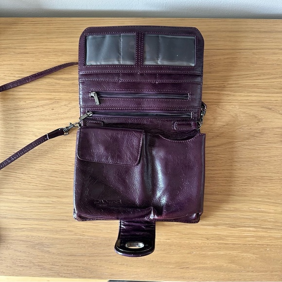 Danier Deep Purple Leather Crossbody Bag - Picture 3 of 6